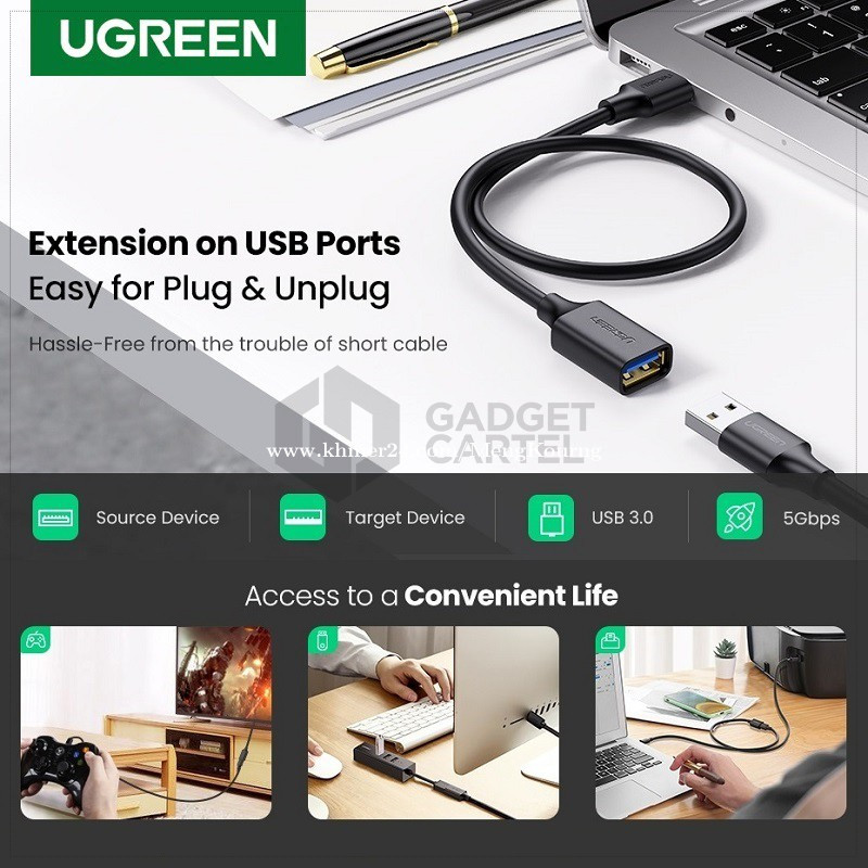 Ugreen Usb Extension Male Cable M Black Price In