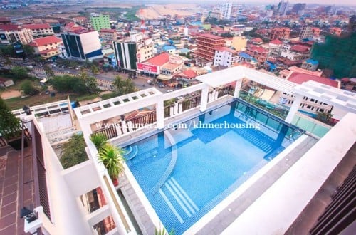 Tonle Bassac area | Western and service apartment for rent near Monivog Blvd(Russian market)