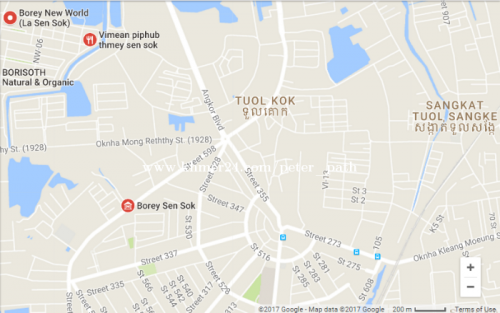 ផ្ទះជួលនៅបុរីពិភពថ្មីសែនសុខ 499$/ខែ