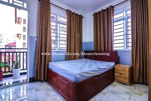 Spacious apartment 1 bedrooms for rent at Psar Derm Thkov (Russian Market area)