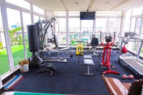Toul Kork | Nice Apartment 1 bedrooms with gym for rent at Terk Laórk