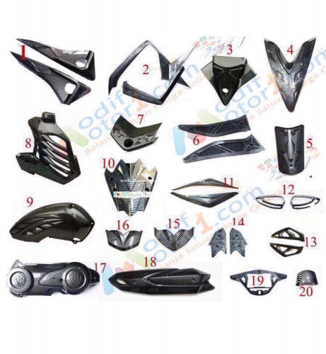 Cover Case Carbon Yamaha Aerox 155cc
