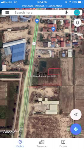 ដីស្រែផ្លូវជាតិលេខ៣ ជាប់ផ្លូវ៣០ម៉ែត្រ (កំពុងធ្វើផ្លូវ)