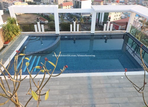 Modern  apartment 2 beds with gym and pools for rent at Boueng Trobek(Near Russian Market)