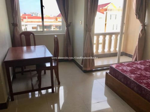 Furnished Apartment 1Bedroom with balcony near st 271 Boeng Tompun