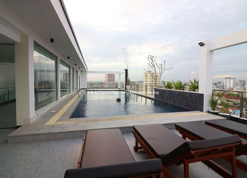 Service apartment 1 beds with gym and pools for rent south of Russian market