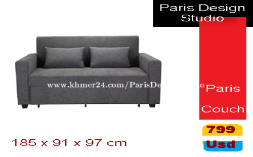 Paris Design Studio Sofa bed.Delivery- ការដឹកជញ្ជូនគ្រប់ទីកន្លែងនៅក្នុងប្រទេសកម្ពុជា។