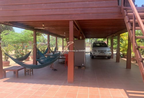 House for sale. National Road 6A,  Phnom Sentok. 147.5KM from Phnom Penh to Siem Reap. 25mW x 86mL