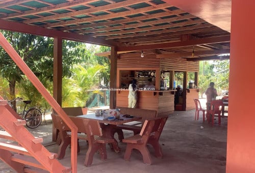 House for sale. National Road 6A,  Phnom Sentok. 147.5KM from Phnom Penh to Siem Reap. 25mW x 86mL