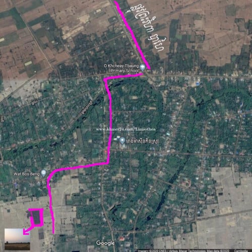 ដីស្រែលក់ 2 ប្លង់ជាប់គ្នា Land for sell ប្លង់ទី1 (6406 m2) ប្លង់​ទី2 (5295 m2)តម្លៃចរចាបាន