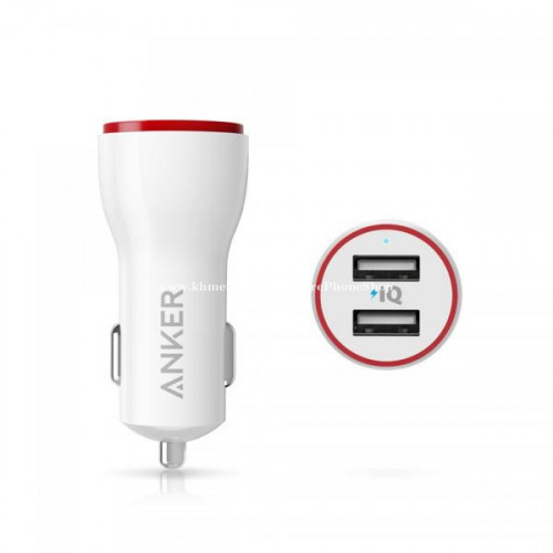 Anker PowerDrive 2 & Micro USB Cable (Car Charger) - White