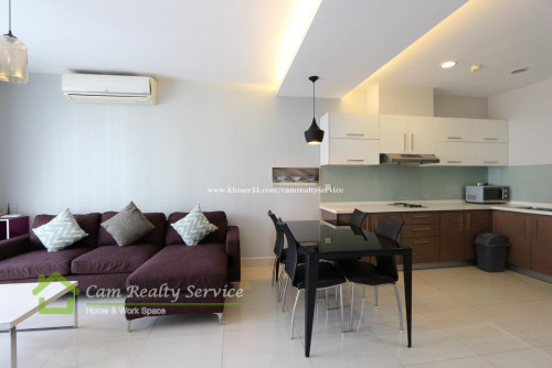 Modern style 2 bedrooms serviced apartment for rent with BIG BALCONY GYM
