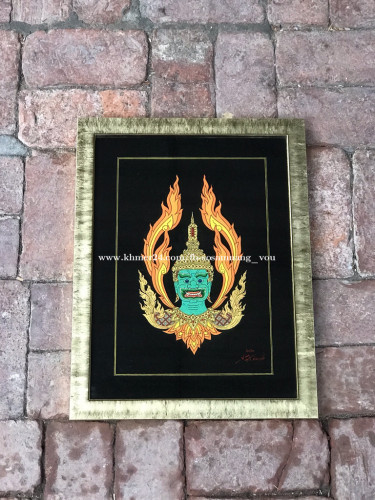 គំនូរខ្មែរ 35x45cm ចរចារបាន
