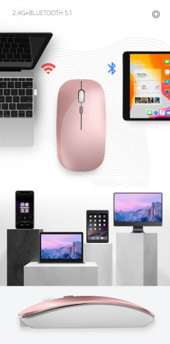 3 in 1 Bluetooth and Wireless Rechargable Mouse iOS, Android
