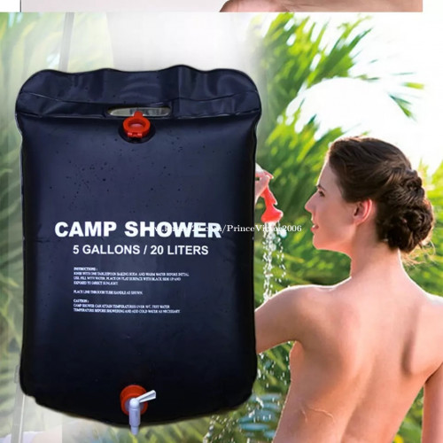 20L Portable Solar Heated Water Bag Energy Heated Bathing Outdoor Camping Shower Bag Picnic Water Bag BBQ Hiking Water Storage