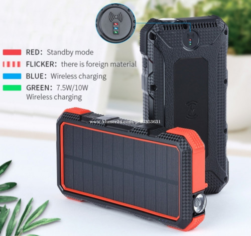 ដុំជំនួយថ្មទូរសព្ទ័(Solar Power Bank 20000mAh)