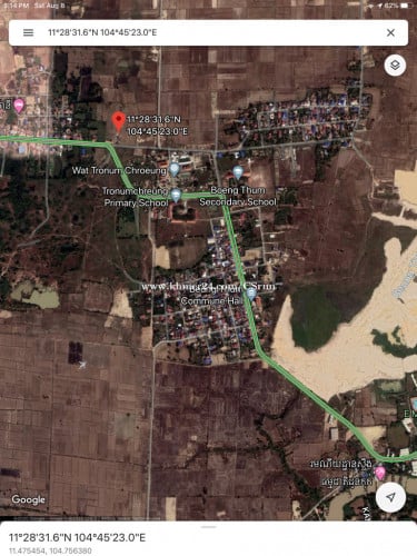 លក់ដីមួយកន្លែងនៅសង្កាត់បឹងធំជាប់ផ្លូវធំ