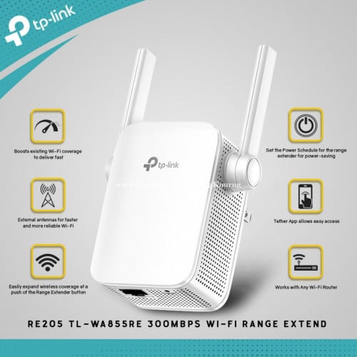 TP-LINK Range Extender WA855RE  300Mbps WI-FI