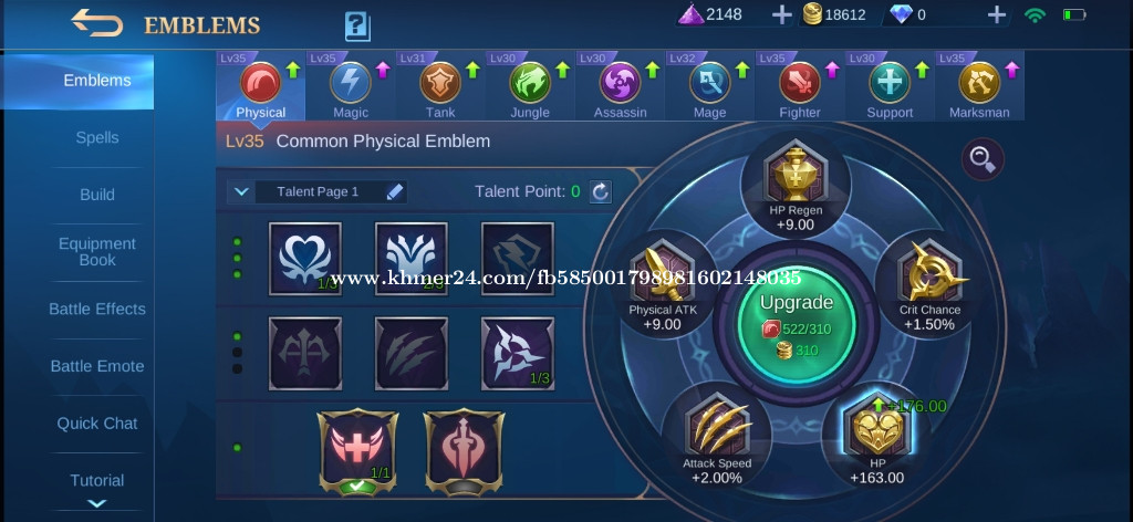 លក់ account mlbb skin 19 hero 29 free change name in Phnom Penh