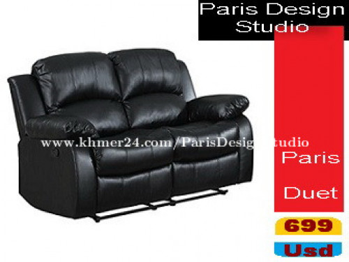 Paris Design Studio Recliner Sofa.Delivery- ការដឹកជញ្ជូនគ្រប់ទីកន្លែងនៅក្នុងប្រទេសកម្ពុជា។