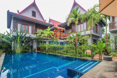 3 Bedrooms Wooden House for Rent with Pool in Siem Reap-Sala Kamreuk