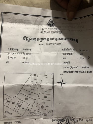 ដីប្រញាប់លក់នៅក្រុងកំពងចាម (ក្បាល15m)គិតម៉ែតដើរ(ចចារបាន)