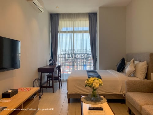 DABEST PROPERTIES: Studio for Rent with Rooftop Pool in Phnom Penh-BKK1-USD 450/month
