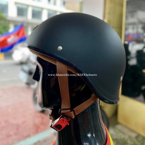 មួកការពារបែប Classic ស្ទាយ មួកម៉ូតូ Harley ប្រេន Bulldog គុណភាពល្អ