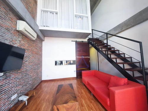 Toul Kok area | Duplex style One bedroom apartment with lift for rent near RUPP, IFL, CJCC