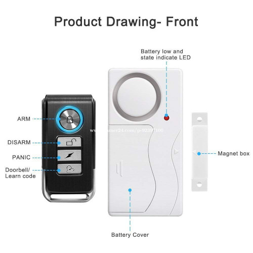 keep your home safe by using wireless door/ window belt alarm with remote control