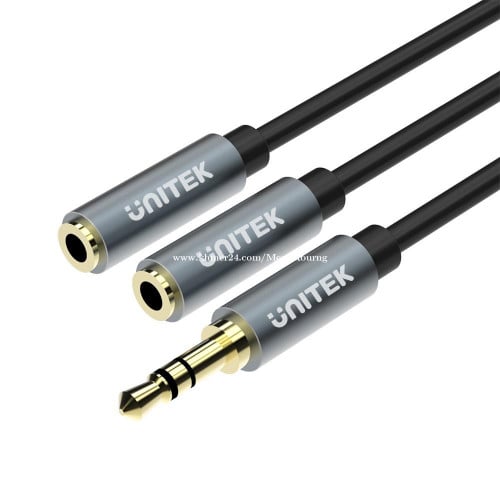 UNITEK  AUX Audio Cable - Male to 2xFemale Warranty 1 month