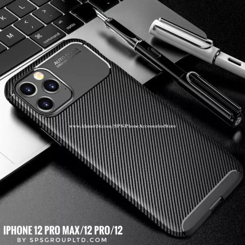 iPhone 12 pro max/12/12 pro Auto Focus Carbon case in Phnom Penh