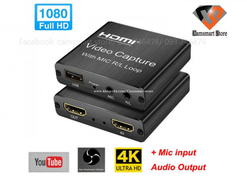4K HDMI Video Capture Card 1080p Game Capture Card USB 2.0 Recorder Box Device 