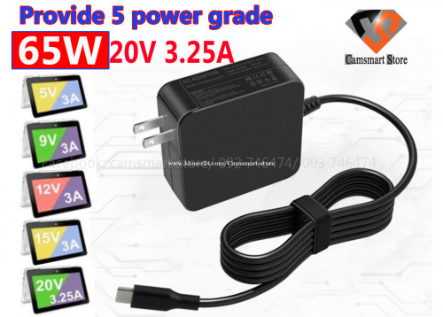65W 20V3.25A Type c Laptop Power Adapters