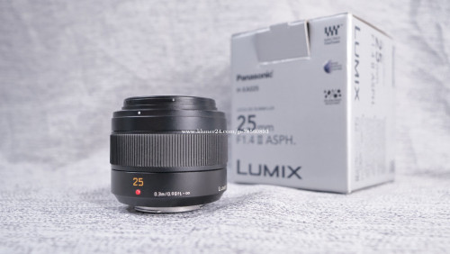 Panasonic 25mm F1.4 II 98% = 470$ (Warranty + Box)