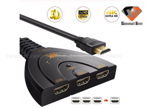 4K 3D Mini 3 Port HDMI Switch 1.4b 4K Switcher HDMI Splitter 3 in 1 out Port Hub