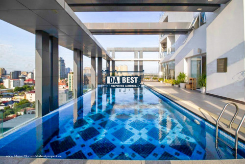 DABEST PROPERTIES:  1 Bedroom Apartment for Rent with swimming pool  in Phnom Penh-Tonle Bassac