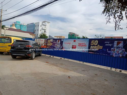 ដីអាជីវកម្ម ជួលនៅផ្លូវធំ(ល្អសំរាប់អាជីវកម្ម)/Business Land For Rent On Main Road (Good For Business)