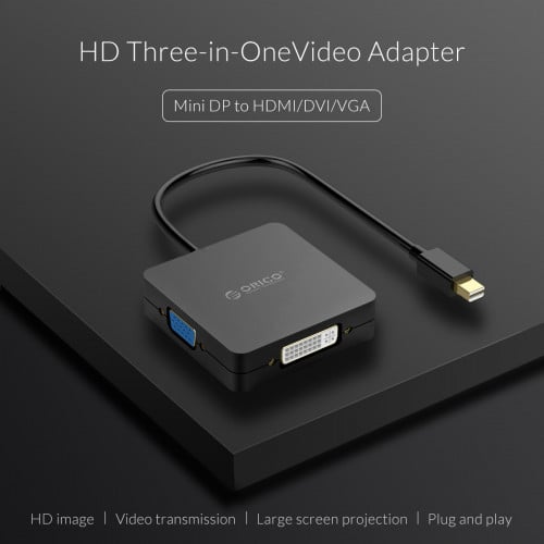 ORICO Mini DP to HDMI/VGA/DVI 3 in 1 Adapter