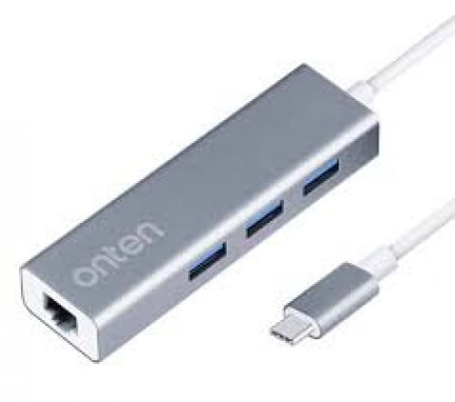 ONTEN Type-C to USB3.0 Hub x3ports with LAN 10/100Mbps