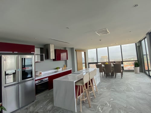 Private swimming pool 5 Bedroom Apartment for Rent in Phnom Penh-Tonle Bassac