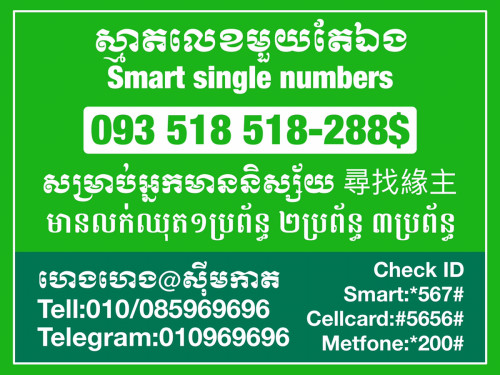 លេខទូរស័ព្ទស្អាតៗ ពិសេសសម្រាប់អាជីវកម្មរបស់អ្នក