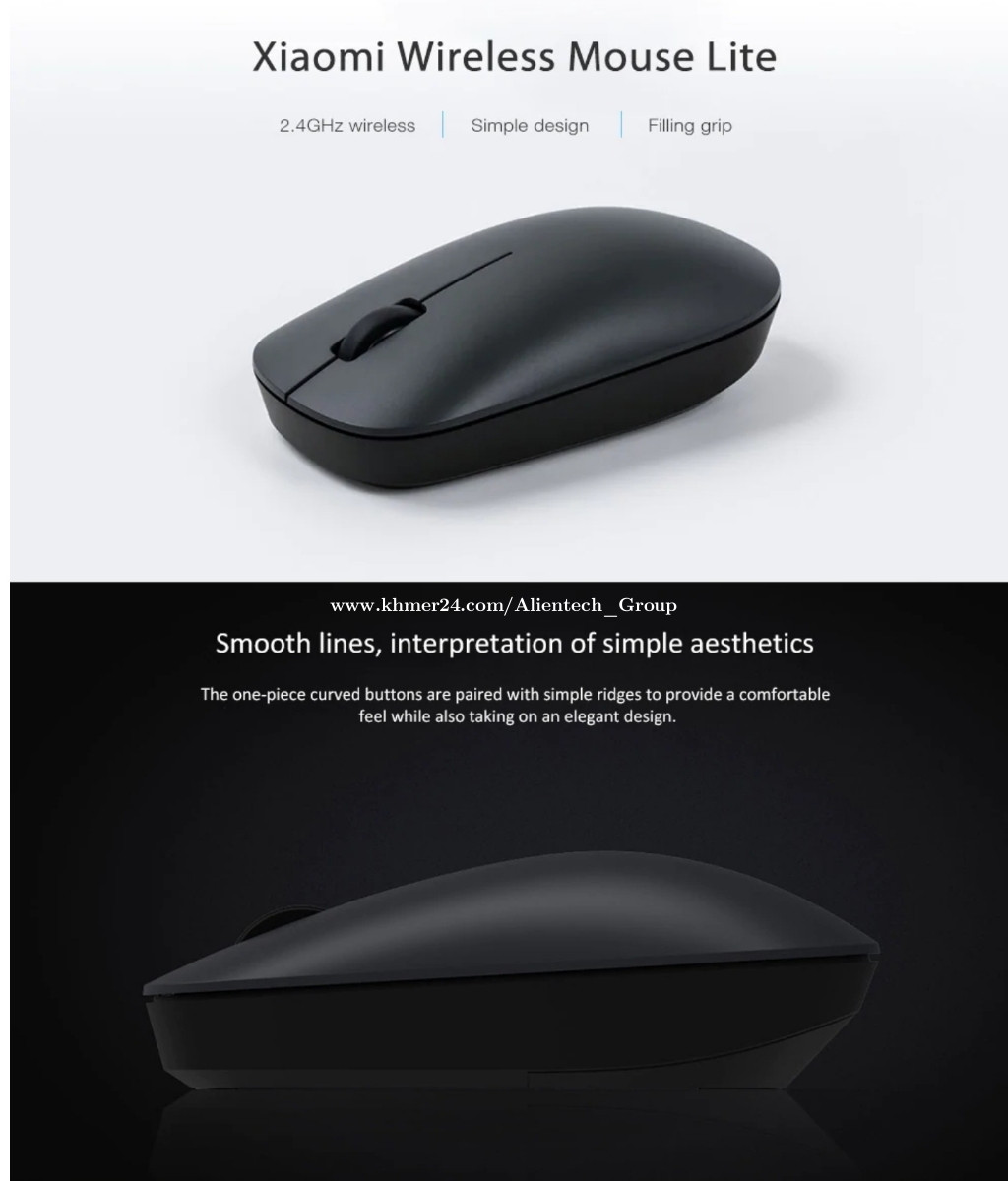 Xiaomi Wireless Mouse Lite Optical Mi Mouse Portable Mouse For PC Laptop  computer Price $8.00 in Chak Angrae Kraom, Cambodia - Alientech_Group