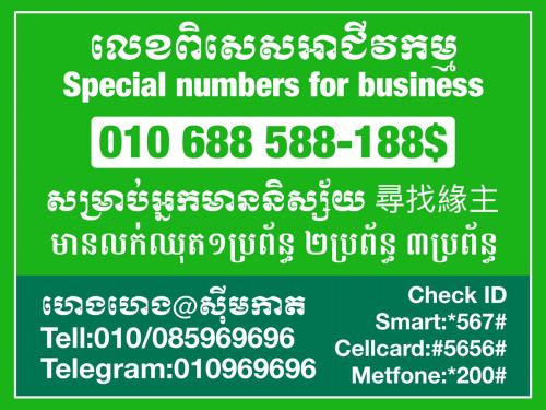 ច្រើនលេខច្រើនជម្រើស ពិសេសសម្រាប់អាជីវកម្មគ្រប់ប្រភេទ