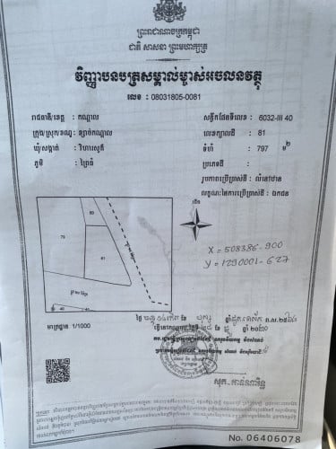 30 x 45 ដីកែងផ្លូវរដ្ធ20mនិង15m  ជិតវត្តវិហារសួគ៌