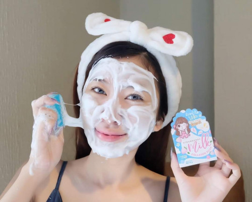 សាប៊ូដុសមុខ Collegen milk