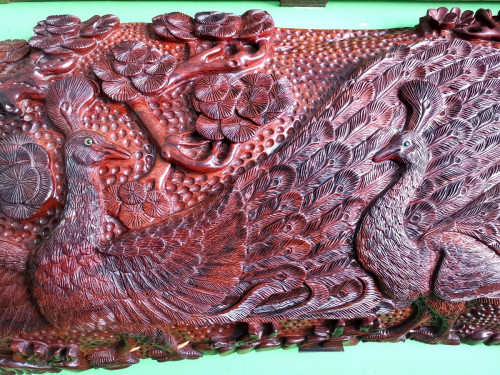 ផ្ទាំងក្ងោកគូរស្នេហ៍ ឈើធ្នុង មុខ60 ប្រវែង160