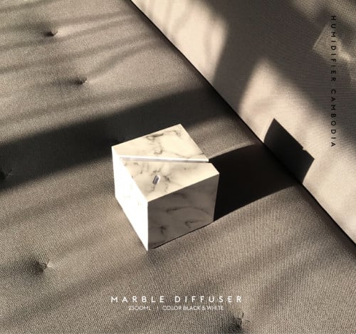Marble Diffuser Black/White ម៉ាស៊ីនក្លិនក្រអូប +  Warranty