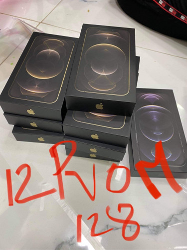 iPhone 12 Pro Max 128G new 100% gold ,blue ,silver color ZA/A (not yet Active) ចំនួនមានតិច