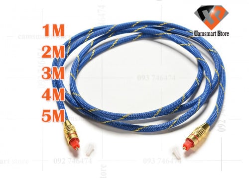 Premium Toslink Digital Optical Fiber Audio Cable TV Cord 6.5FT OD 5.0